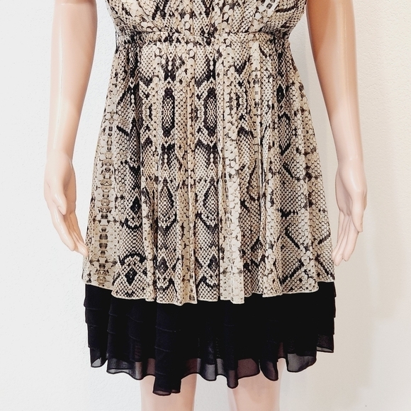 NWT Jessica Simpson Anaconda Black/Brown/Cream  Dress Size: M - Picture 3 of 11